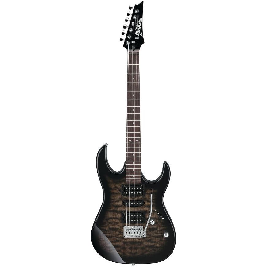 Ibanez GRX70QA 6 String Solid Body Electric Guitar - Transparent Black Sunburst