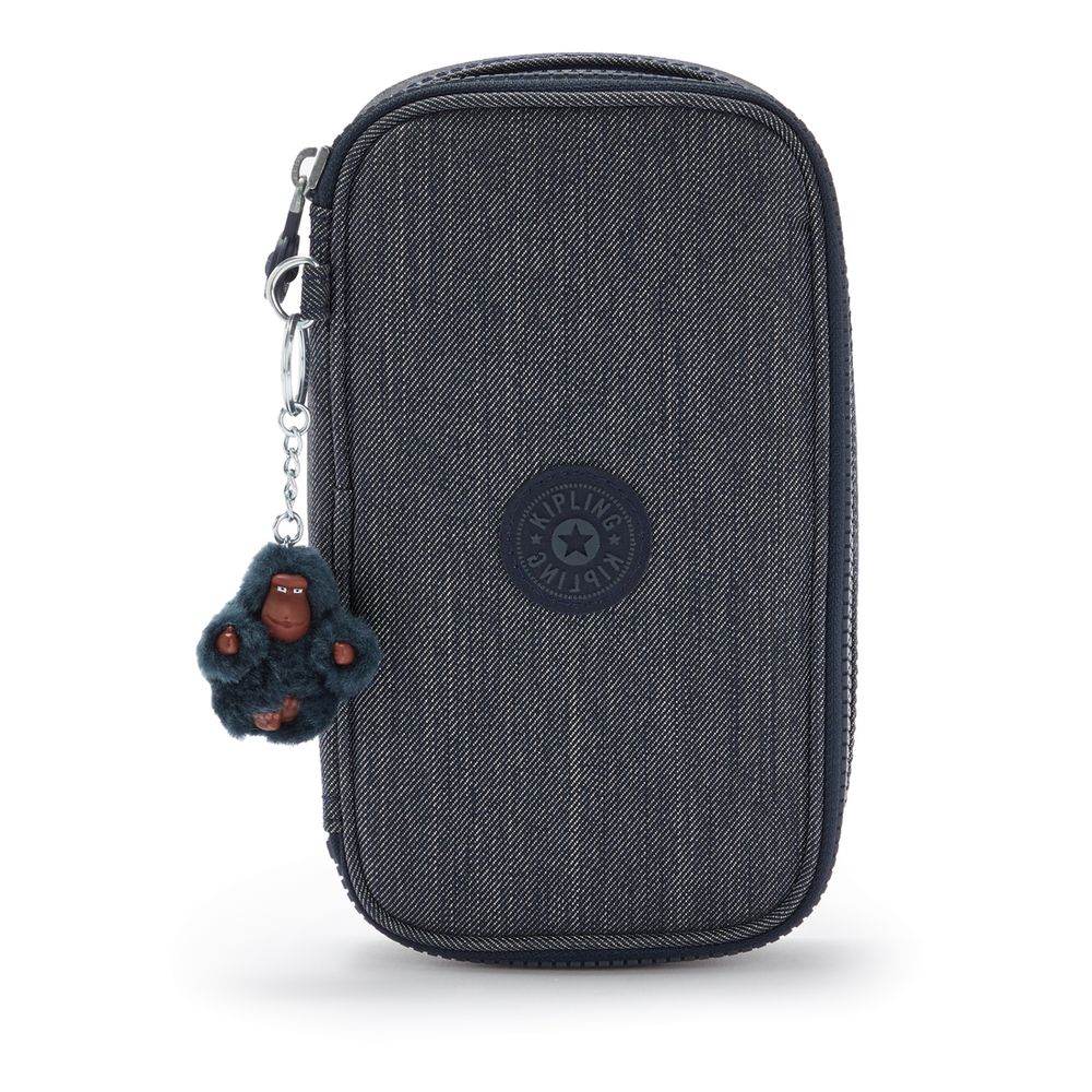 Kipling 50 Pens Pencil Case - Marine Navy - Medium
