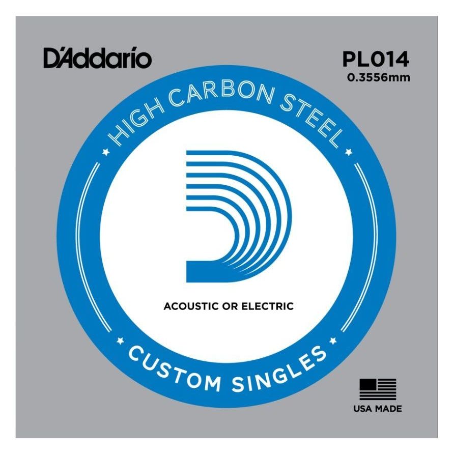D'Addario PL014 Plain Steel Guitar Single String / .014