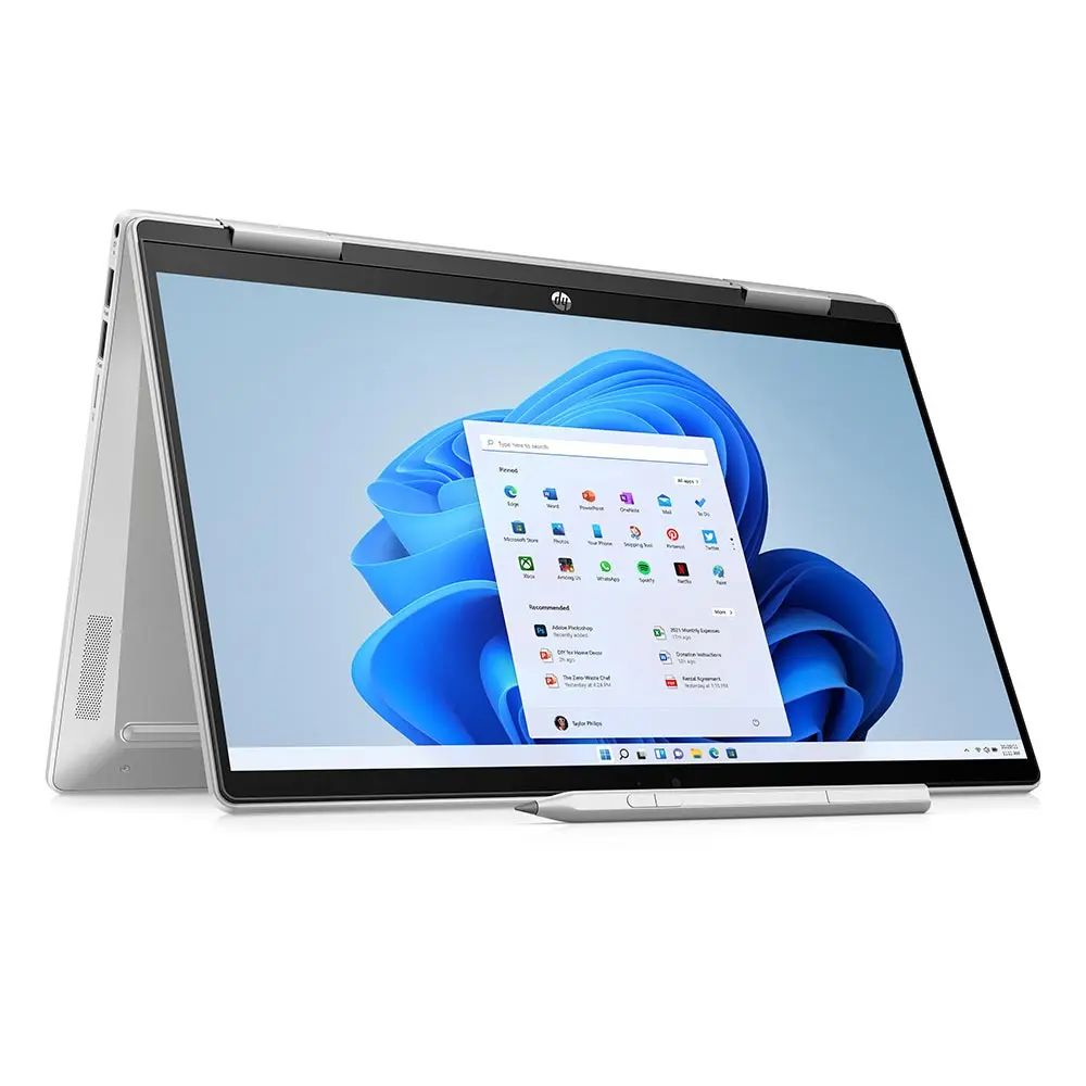 HP Pavilion X360 2-In-1 Convetible Laptop 14-EK1010NE Intel Core I7-1355U/ 16 GB RAM/ 1TB SSD/ Intel Iris Graphics / 14-Inch FHD (1920 x 1080) Touch/ Windows 11 - Natural Silver (Arabic/English)