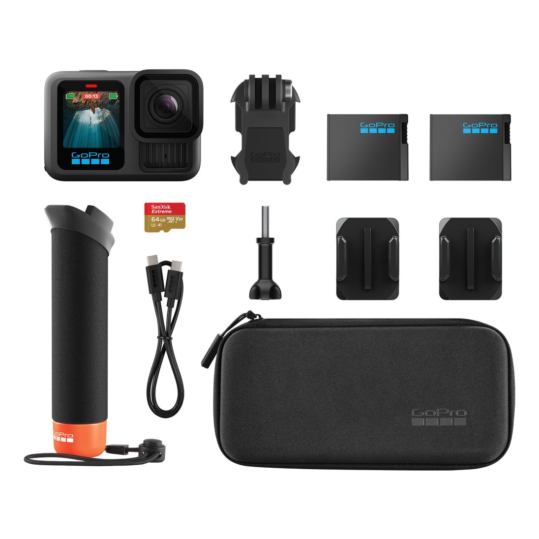 GoPro Hero 13 Action Camera - Accessory Bundle