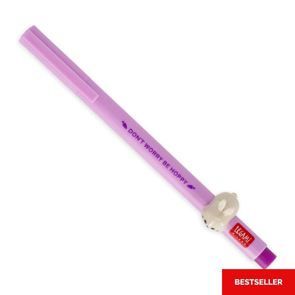 Legami Gel Pen with Animal Decoration - Lovely Friends - Bunny