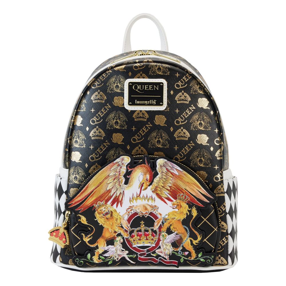 Loungefly Leather Queen Logo Crest Mini Backpack