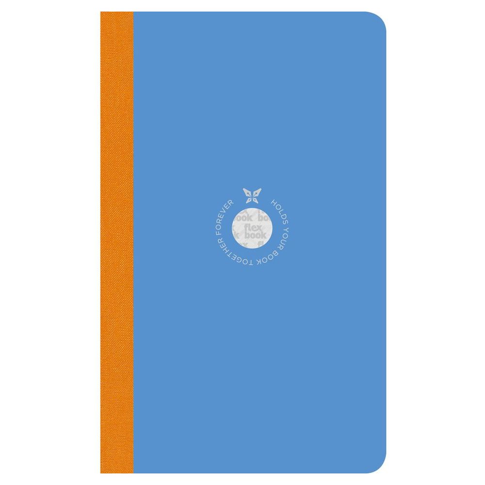 Flexbook Smartbook Ruled A5 Notebook - Medium - Blue Cover/Orange Spine (13 x 21 cm)