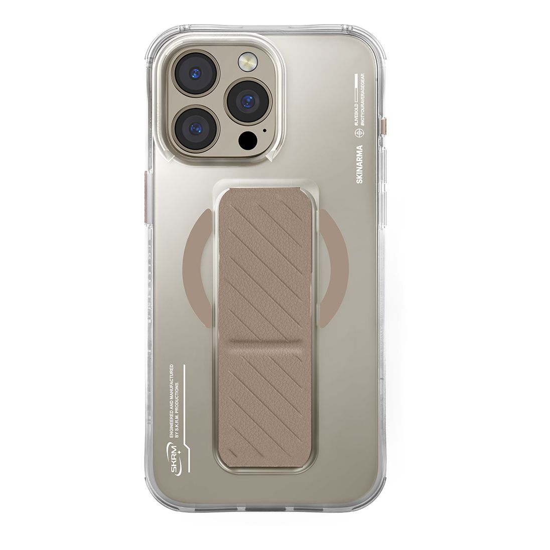 SkinArma iPhone 16 Pro Max 6.9 (2024) Case Axon (Mag-Charge + Grip-Stand) Gold