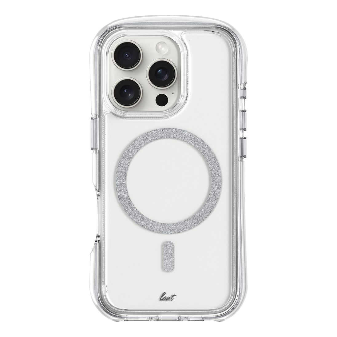 LAUT Aero Sparkle Case For iPhone 16 Pro Max - Crystal Silver