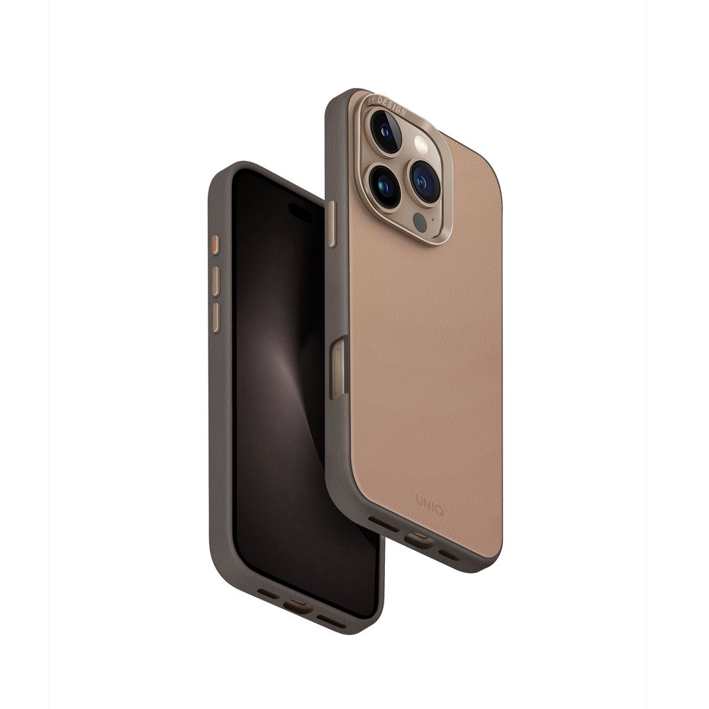 Uniq Hybrid iPhone 16 Pro Magclick Charging Lyden Case - Natural/Flint Grey