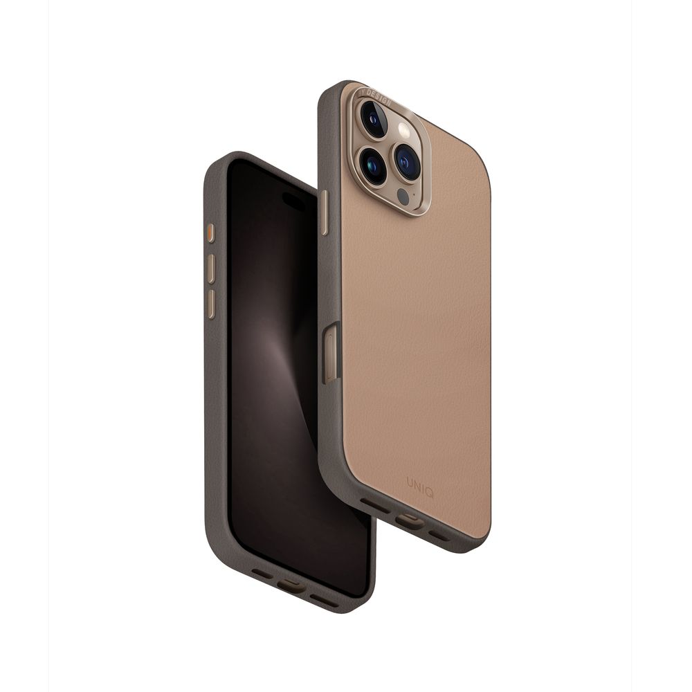 Uniq Hybrid iPhone 16 Pro Max Magclick Charging Lyden Case - Natural/Flint Grey