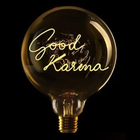 Message In The Bulb - Good Karma - 2200K LED Light Bulb (6 Volt)