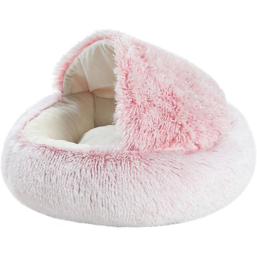 Grizzly Snuggle Cat Bed Pink - 50cm