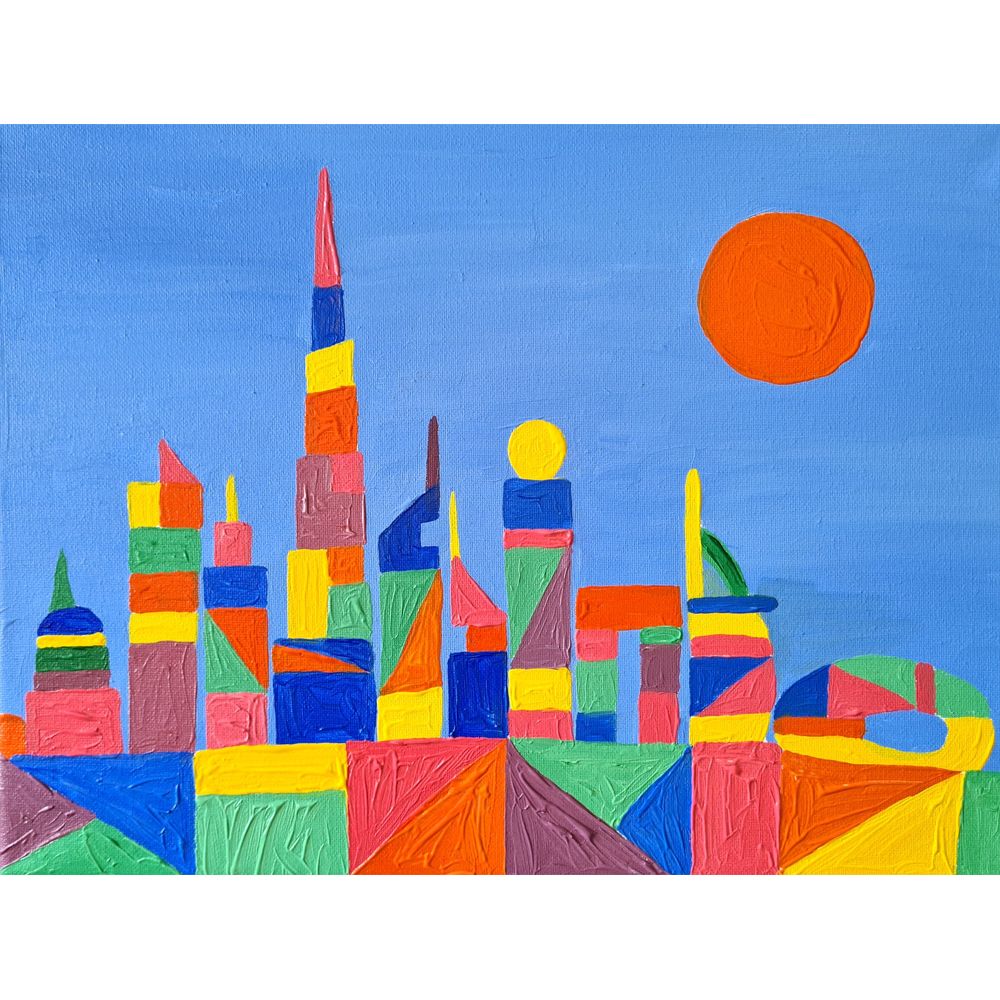 Kidz Love Art - Pop Art - Dubai Skyline Guided Painting Art Set