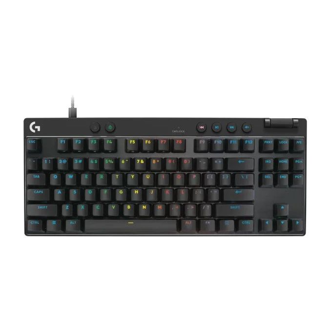 Logitech G Pro X TKL Rapid Wired Gaming Keyboard - Black (English)