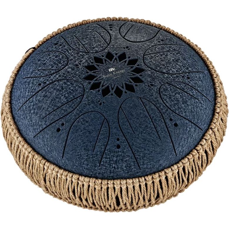 Meinl Sonic Energy Medium Octave Steel Tongue Drum - C Minor - Navy Blue - MOSTD2NB