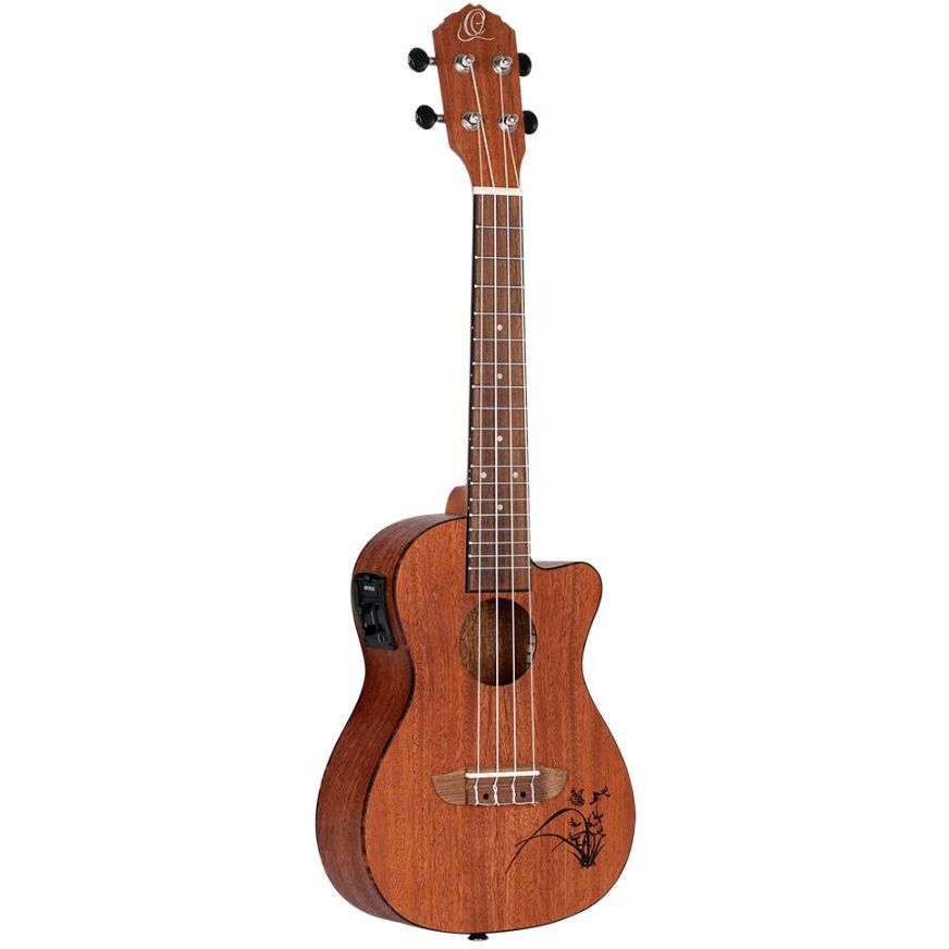 Ortega Bonfire Series Concert Size Ukulele Sapele Natural - RU5MM-CE