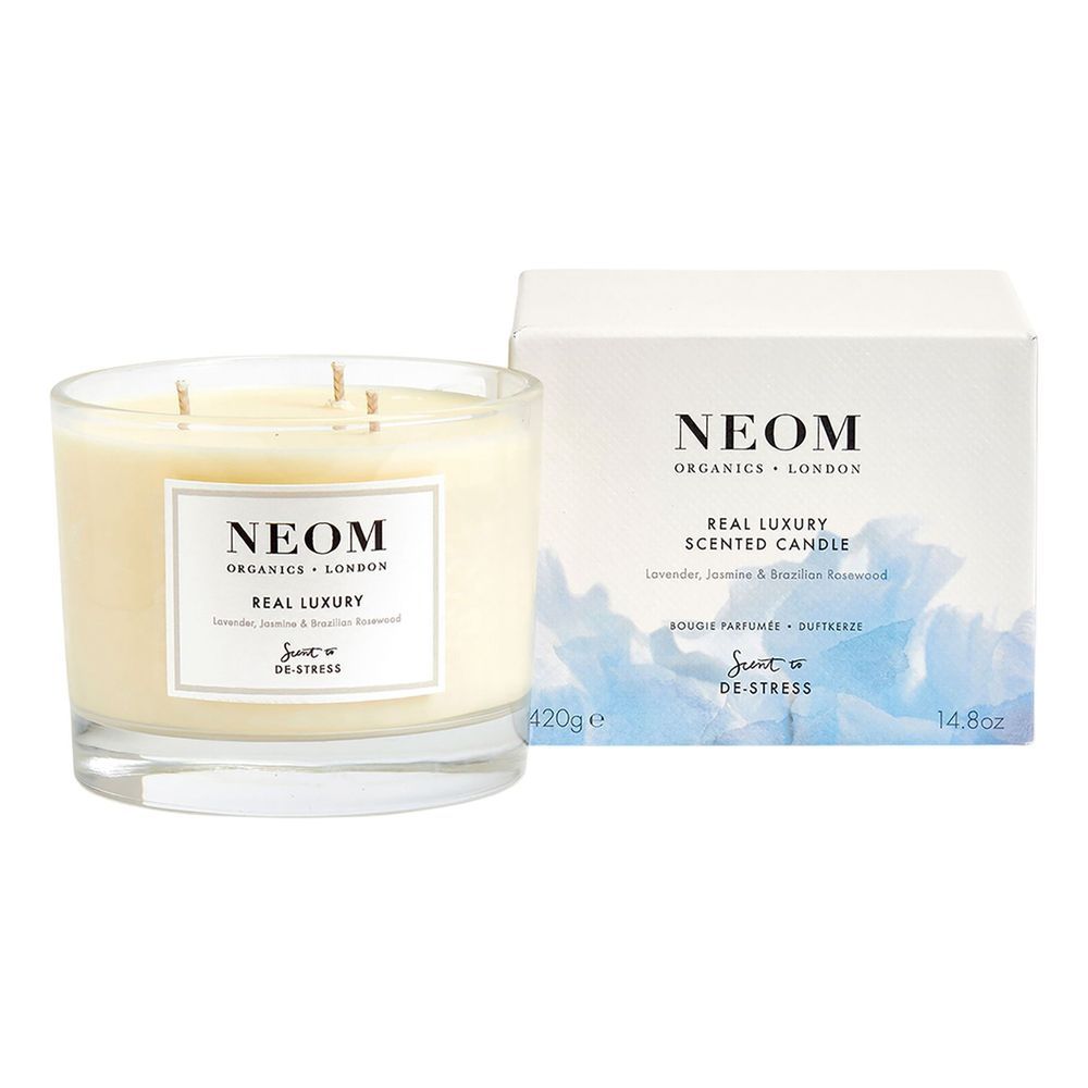 Neom Wellbeing 3 Wick Real Luxury Scented Candle (420g) - Lavender / Jasmine / Brazilian Rosewood