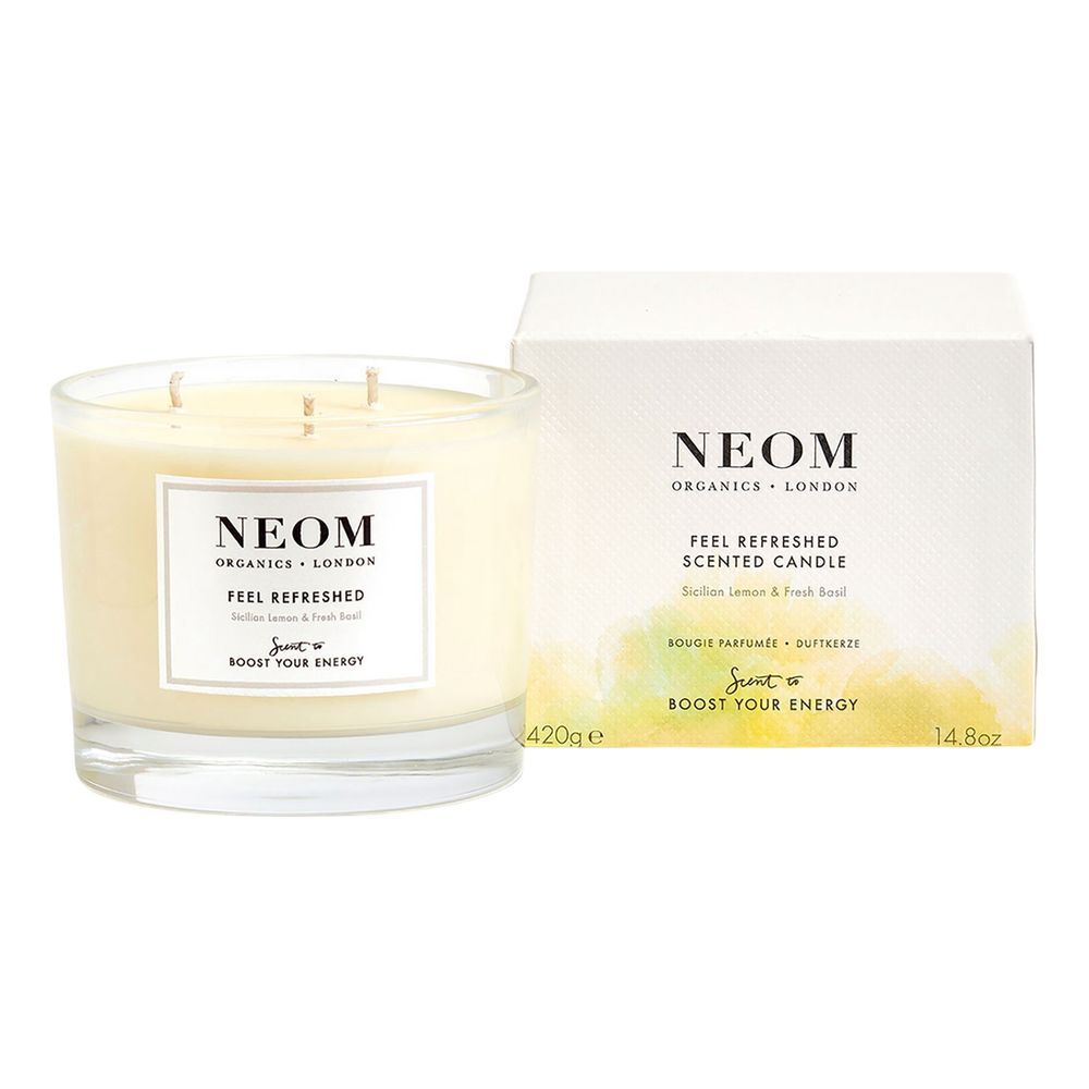 Neom Wellbeing 3 Wick Feel Refreshed Scented Candle (420g) - Sicilian Lemon / Fresh Bali