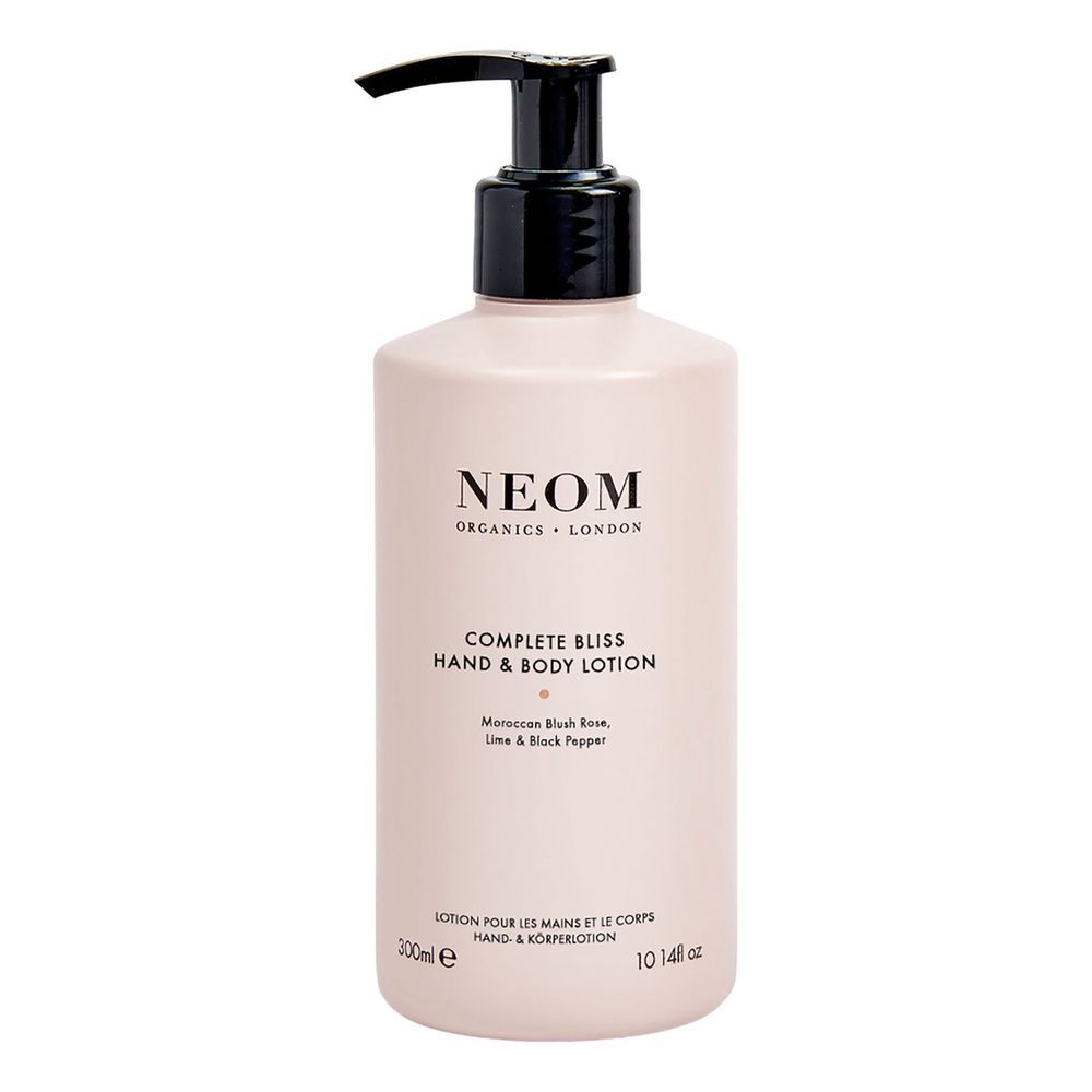 Neom Wellbeing Complete Bliss Hand & Body Lotion (300ml) - Moroccan Blush Rose / Lime / Black Pepper