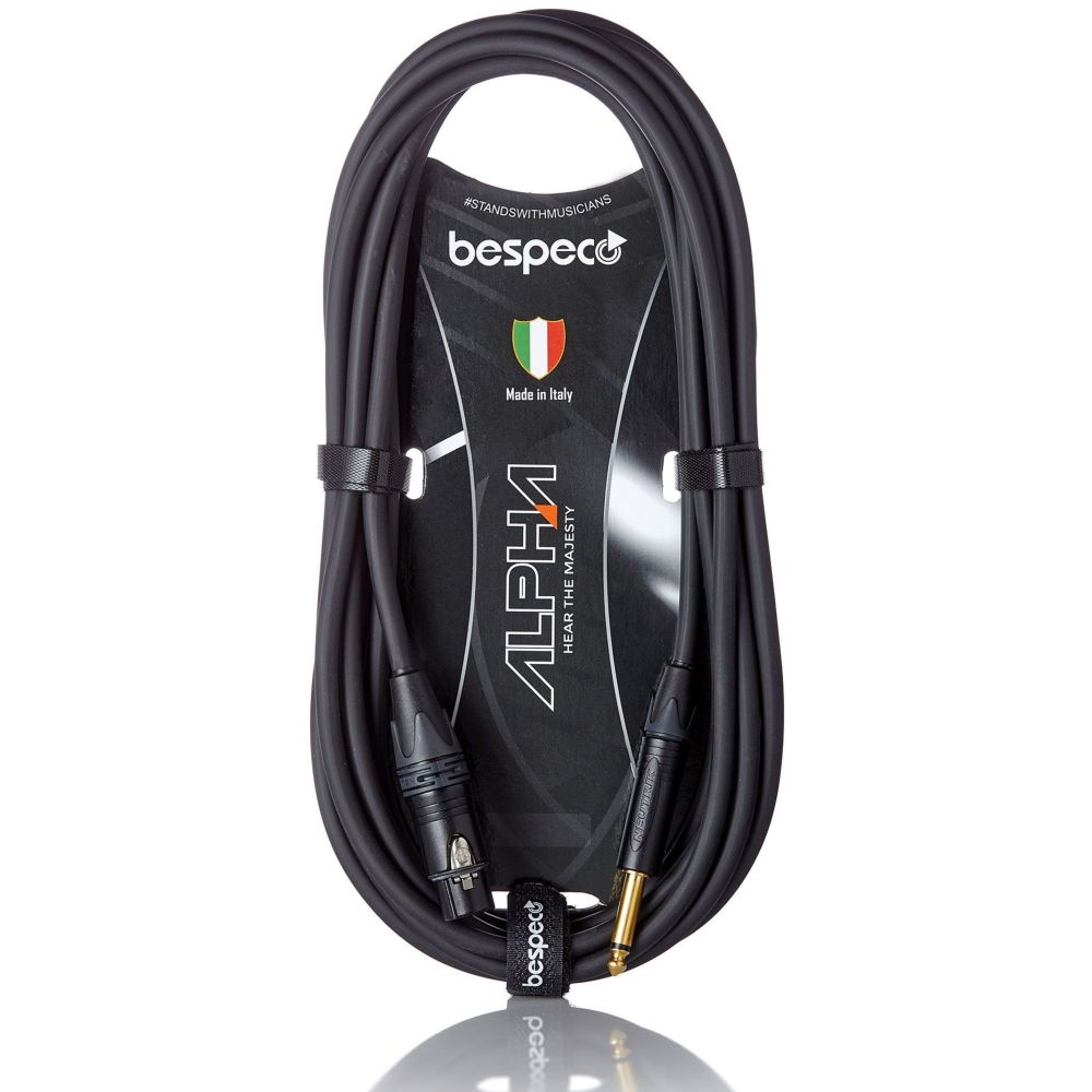 Bespeco Microphone Cable - AHMA300 - XLRF TO JKM - 3M - Black