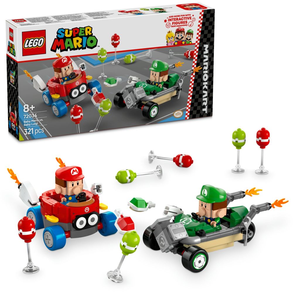 LEGO Super Mario Mario Kart - Baby Mario Vs Baby Luigi 72034 (321 Pieces)