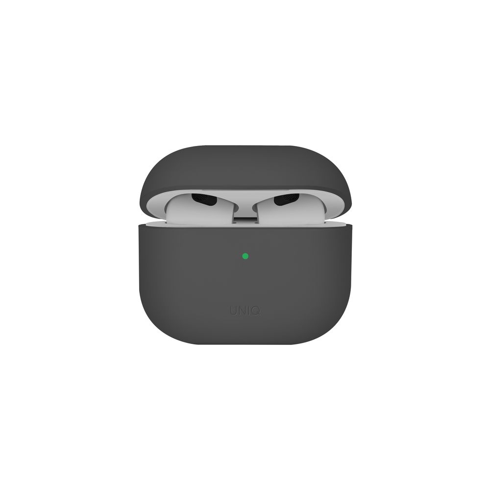 Uniq Lino Hybrid Liquid Silicon Airpods 4th Gen Case - Ash Grey