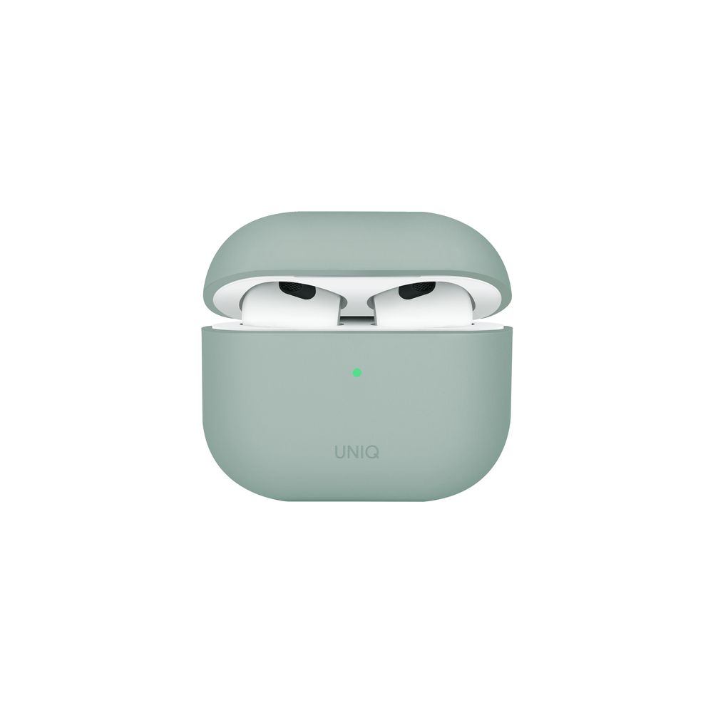 Uniq Lino Hybrid Liquid Silicon Airpods 4th Gen Case - Iceplant Green