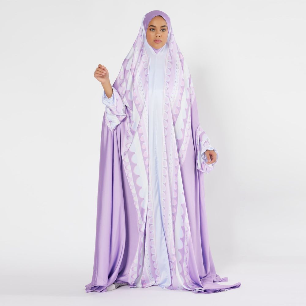 Sabr Baghdad Prayer Dress - Purple (180cm) (M-L)