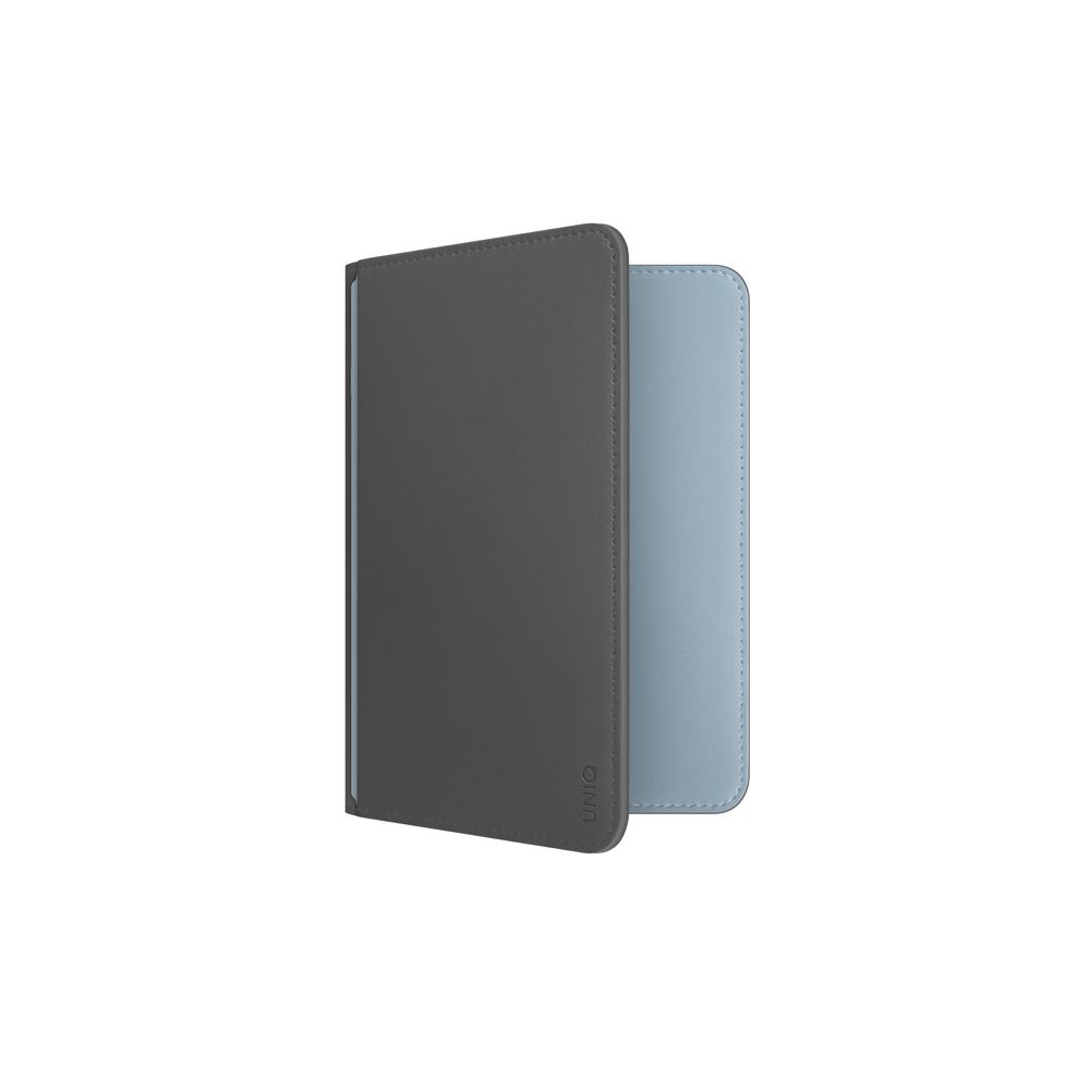 Uniq Belmont Passport Holder Tracker With RFID-Blocking - Charcoal/Washed Blue