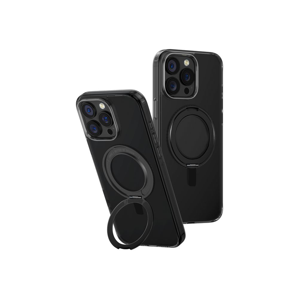 Uniq Hybrid iPhone 16 Pro Swivix With 360 Rotating Kickstand - Carbon Black