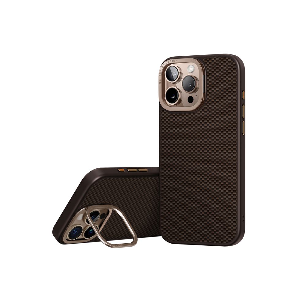 Uniq Hybrid iPhone 16 Pro Magclick Charging Keva Max With Camera Stand - Umber Brown