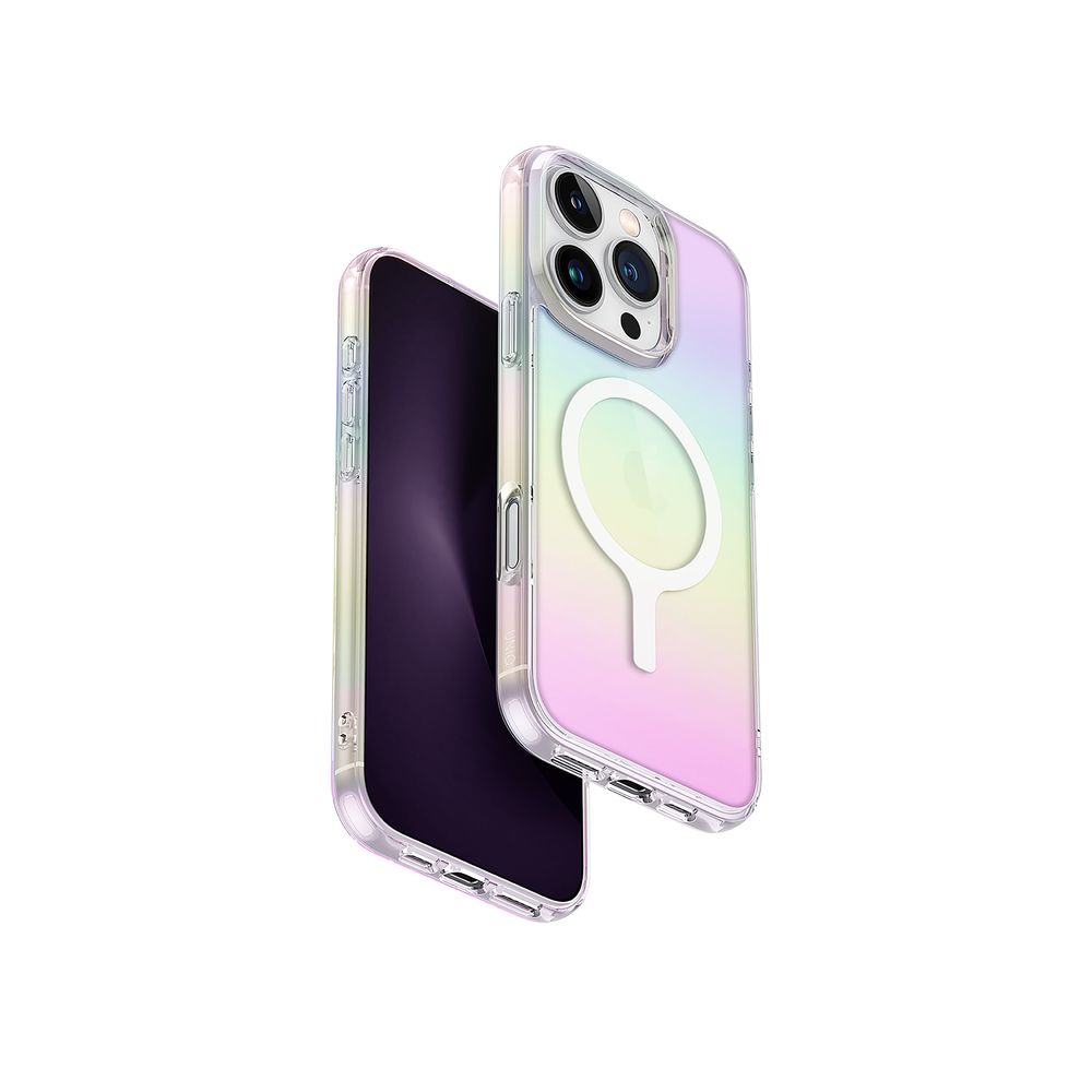 Uniq Hybrid iPhone 16 Pro Max Magclick Charging Iridescia - Holo Quartz