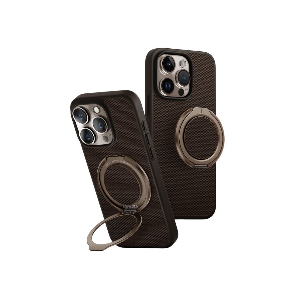 Uniq Hybrid iPhone 16 Pro Max Magclick Charging Keva Air With Gripfit Premium - Umber Brown