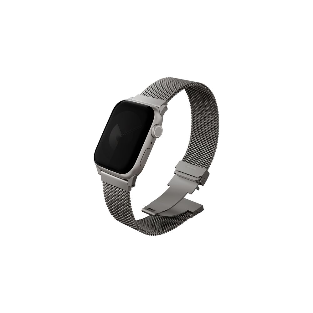 Uniq Dante Pro Apple Watch Self Adjustable Mesh Steel Band 42/41/40mm - Titanium Silver