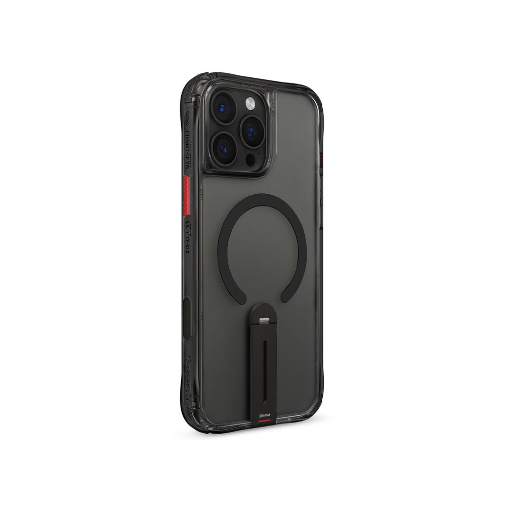 Skinarma iPhone 16 Pro Max Helix (Mag-Charge + 360° Rotating Stand) - Black