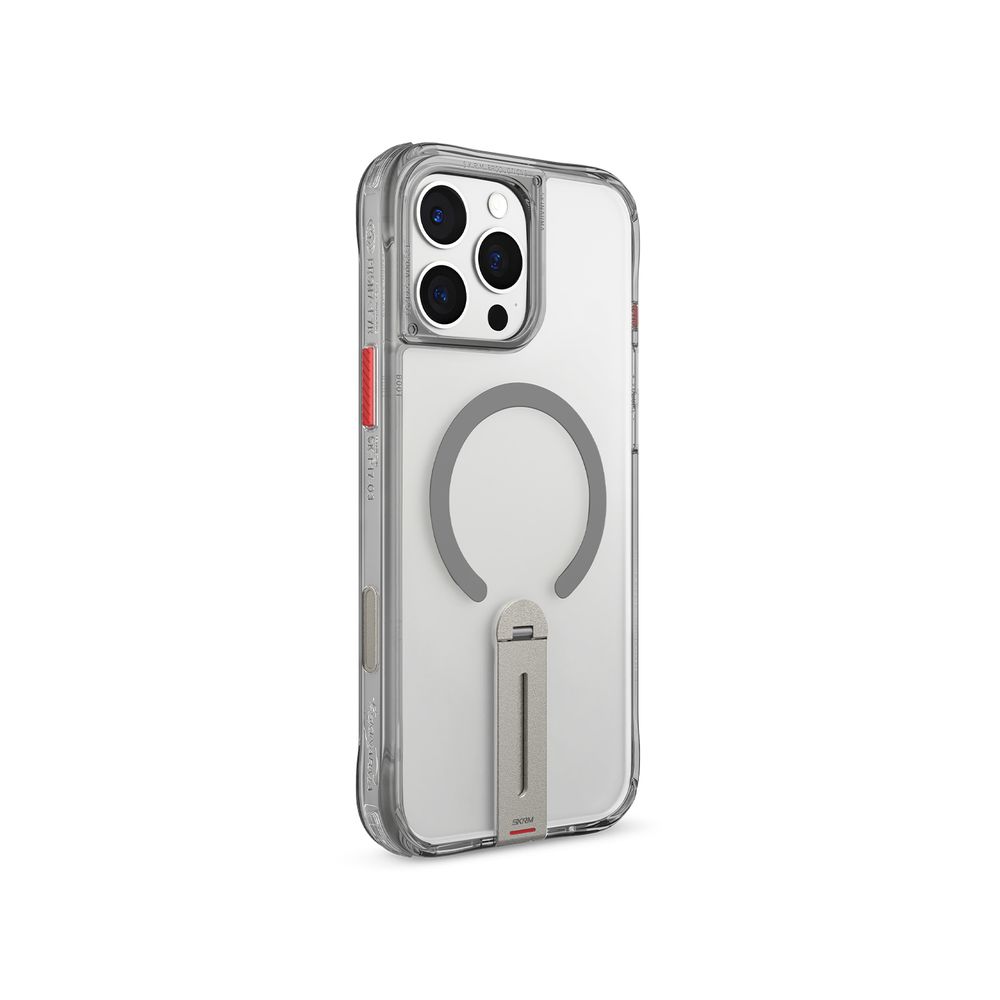 Skinarma iPhone 16 Pro Max Helix (Mag-Charge + 360° Rotating Stand) - Titanium