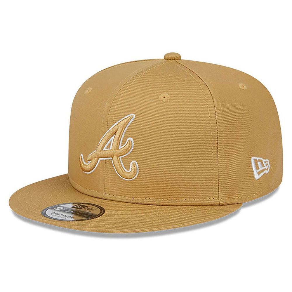 New Era Side Patch Script 9Fifty MLB Atlanta Braves Beige Cap - S/M