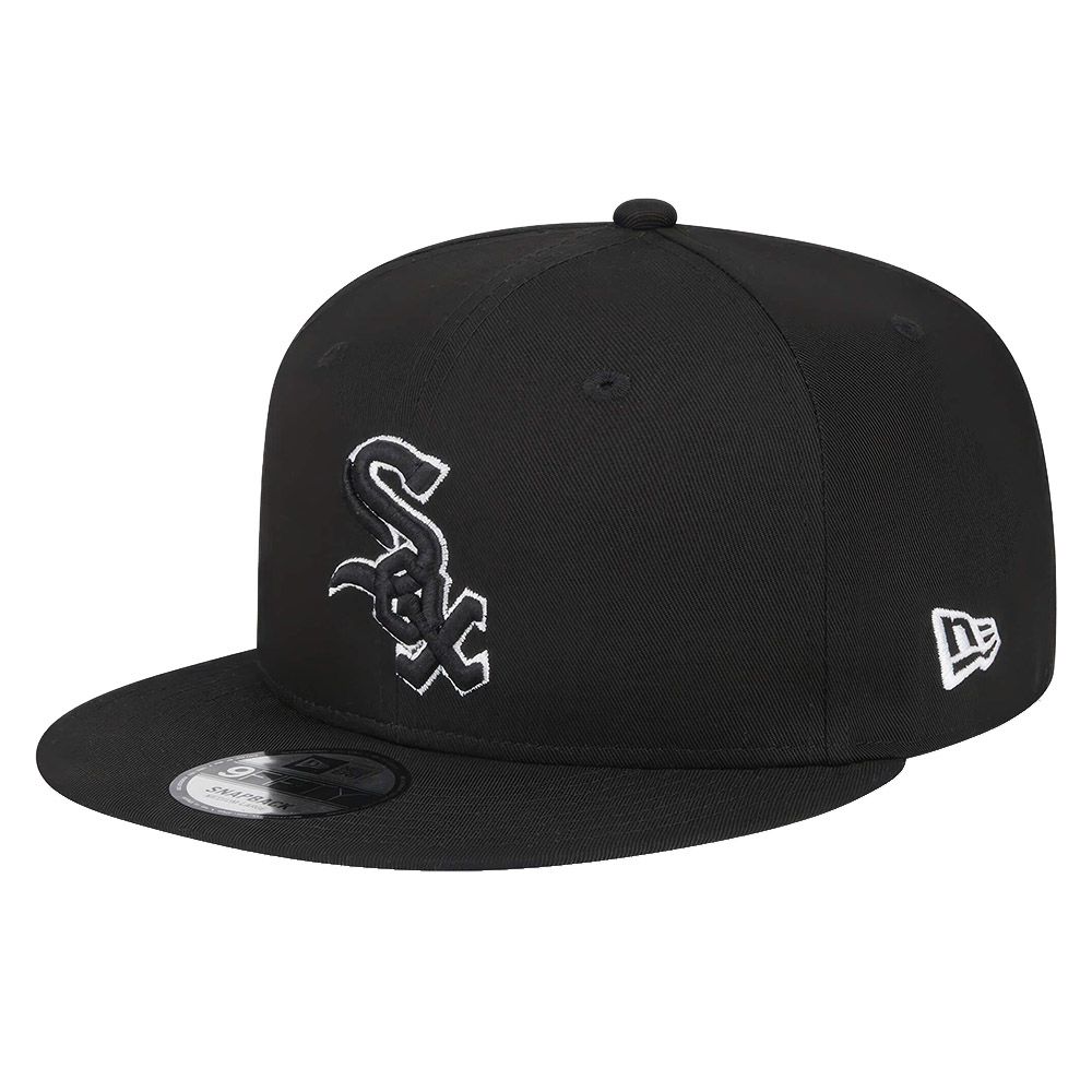 New Era Side Patch Script 9Fifty Mlb Chicago White Socks Black/White Cap - M/L