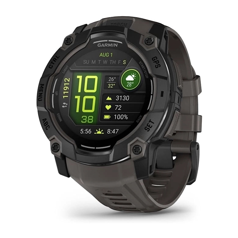Garmin Instinct 3 GPS Smartwatch - 50mm AMOLED - Black with Charcoal Band