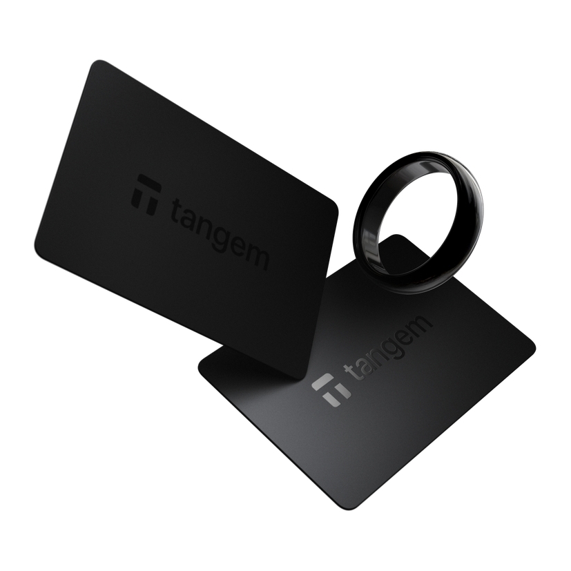 Tangem Crypto Hardware Wallet Ring Size 9 (1 Ring & 2 Cards)