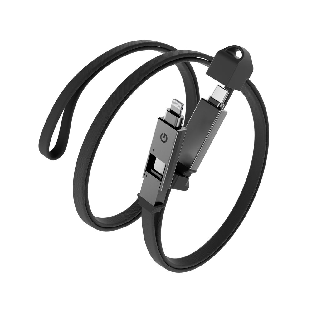 Energea Sheath 2-In-1 C To C + Lightning Cable/ 480Mbps/ 60W/ 1M -Gun