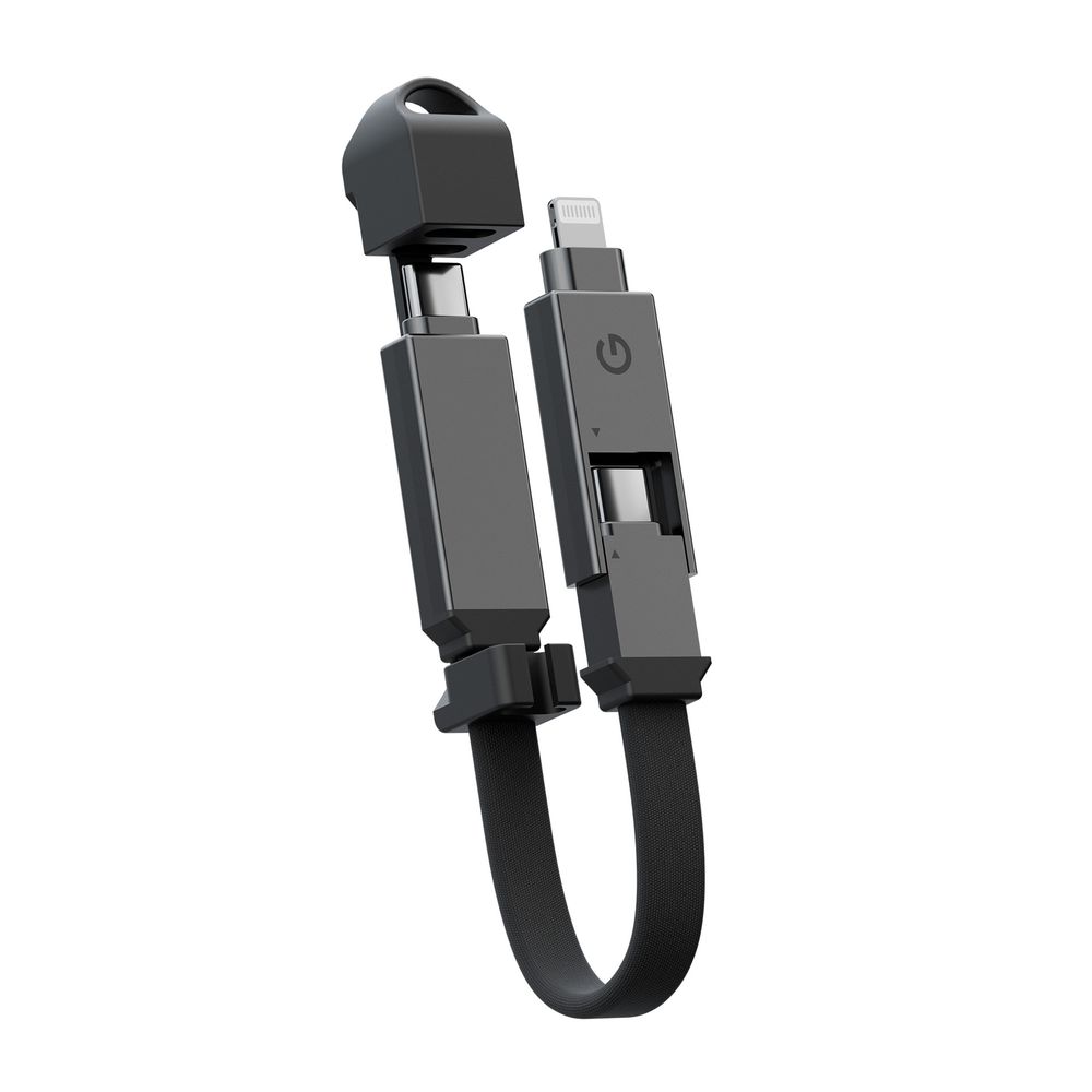 Energea Sheath 2-In-1 C To C + Lightning Cable/ 480Mbps/ 60W/ 15cm -Gun