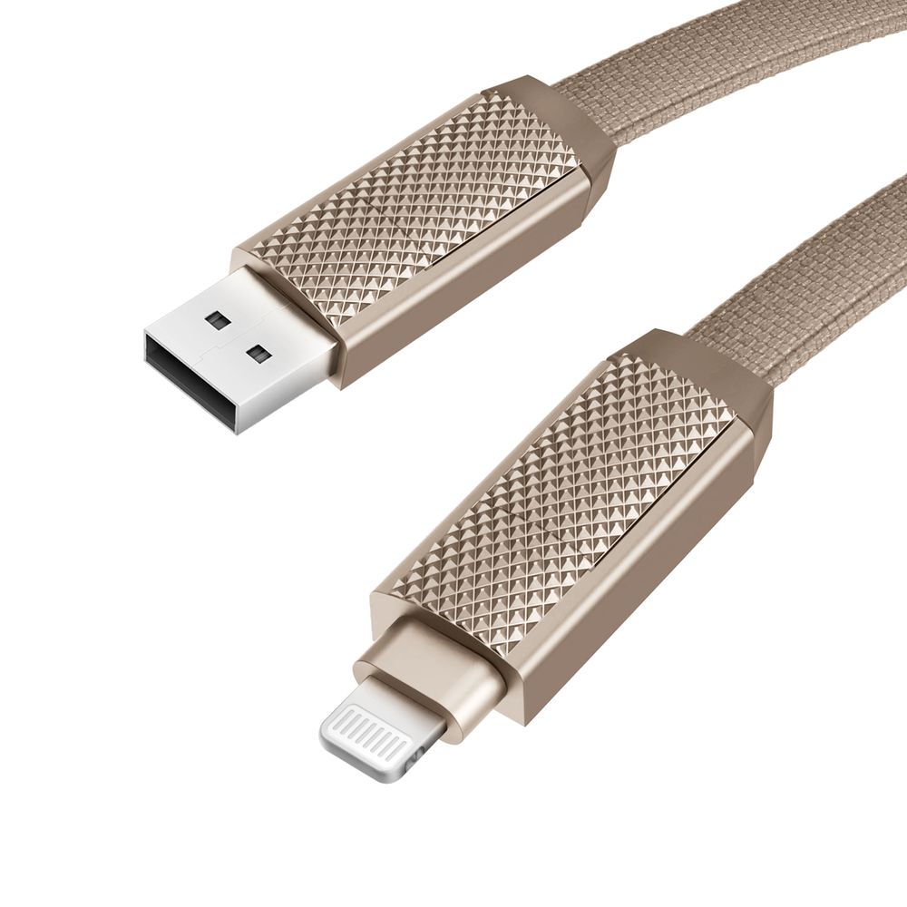 Bazic Gocharge Alucable/ 4-in-1 Aluminium Charging Cable With USB A/ C Input And USB C/ Lightning Output. Pd Fast Charge 1M - Gold