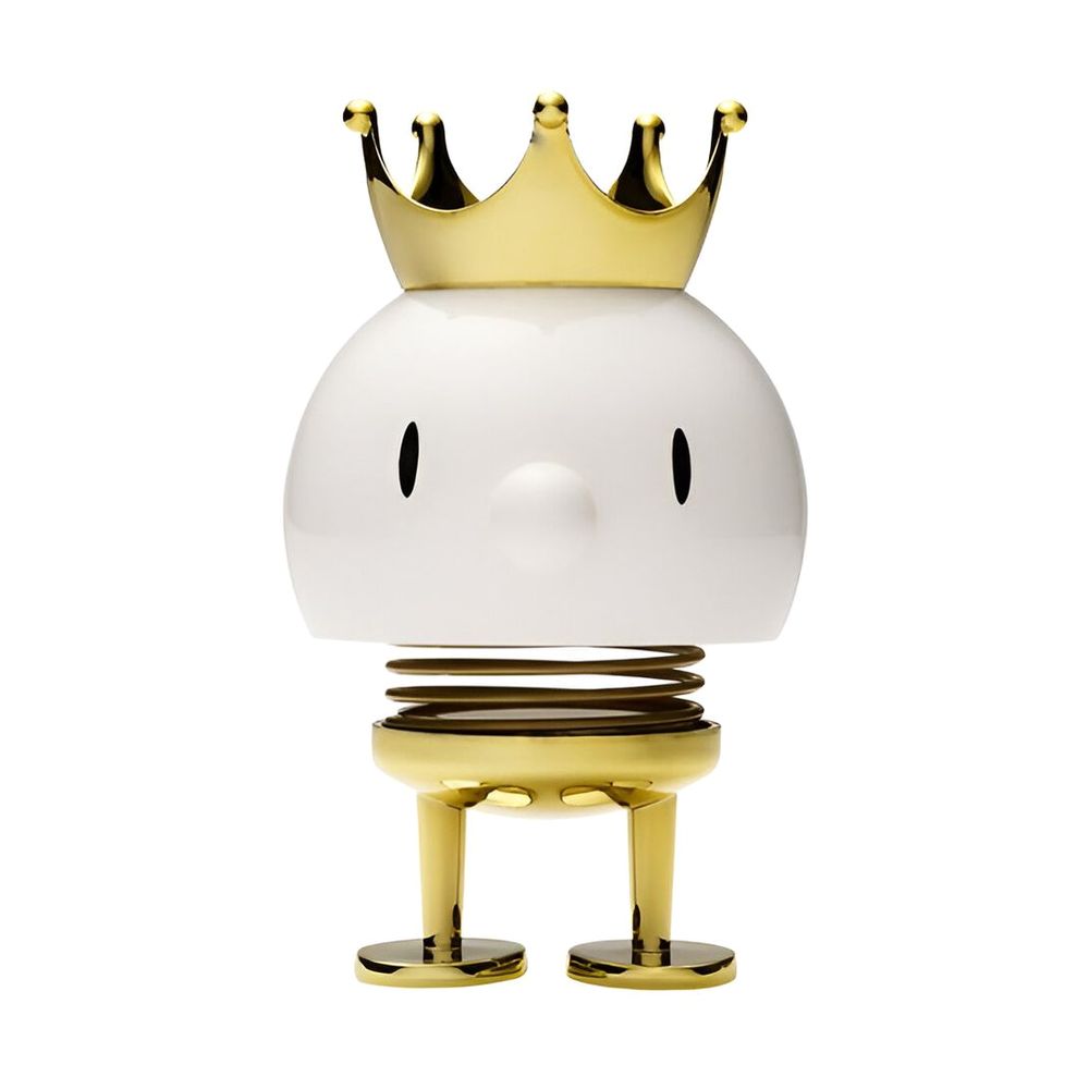 Hoptimist Monarchy King Decorative Figure - White - Medium (10.7 x 8.5 cm)