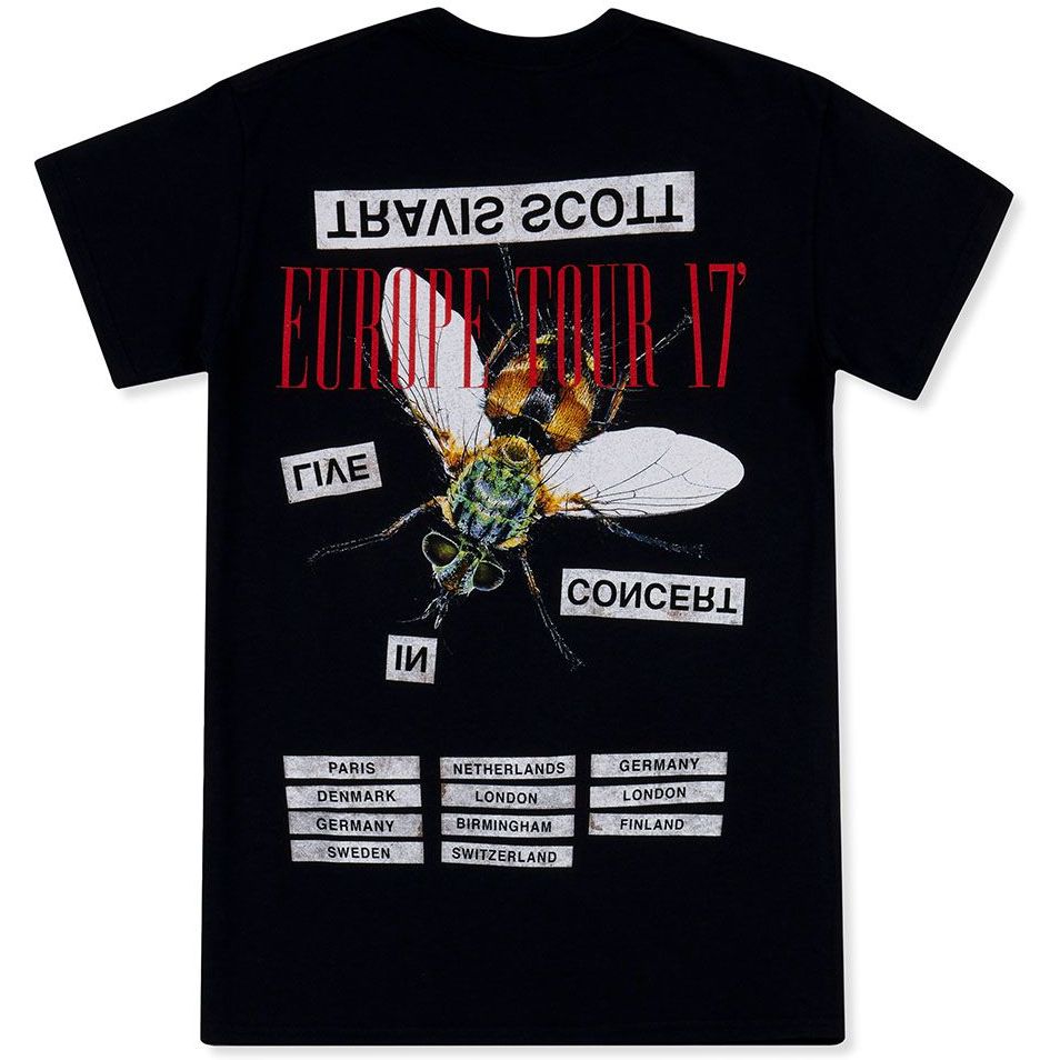 Travis Scott Europe Tour 2017 Tee Birds Eye View Gildan