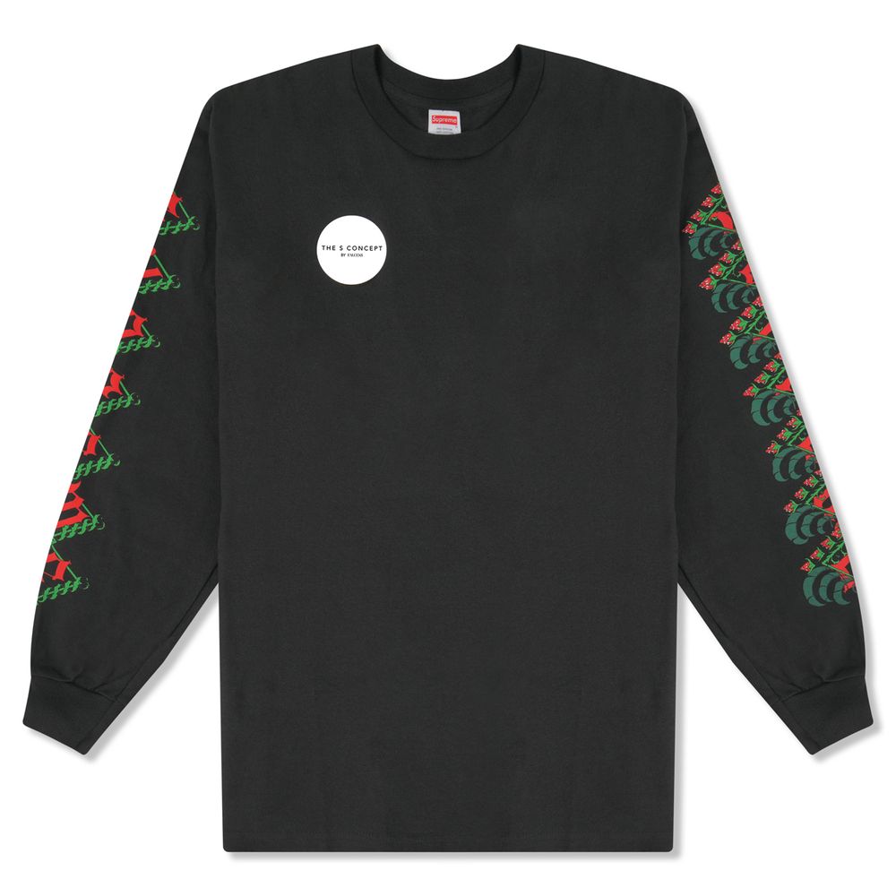 Supreme Strawberries Long Sleeve Tee - Black - XL