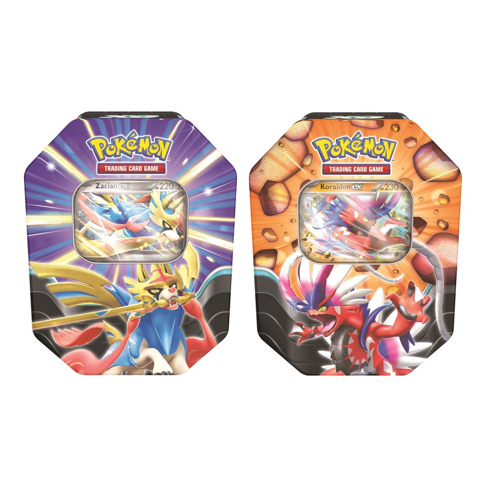 Pokemon TCG Slashing Legends Tin Zacian Ex Or Koraidon Ex (Assorted - Includes 1)