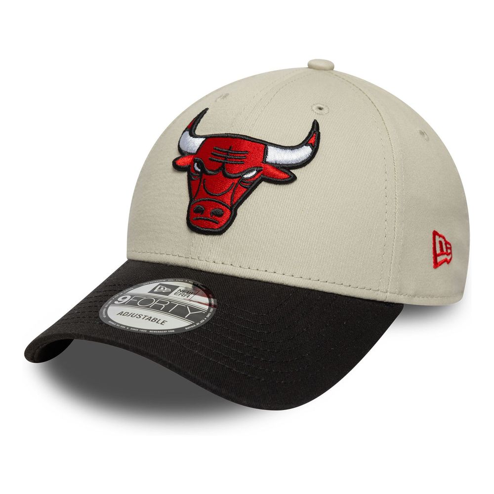 New Era Contrast Patch 9Forty Chicago Bulls Light Beige Cap (One Size)