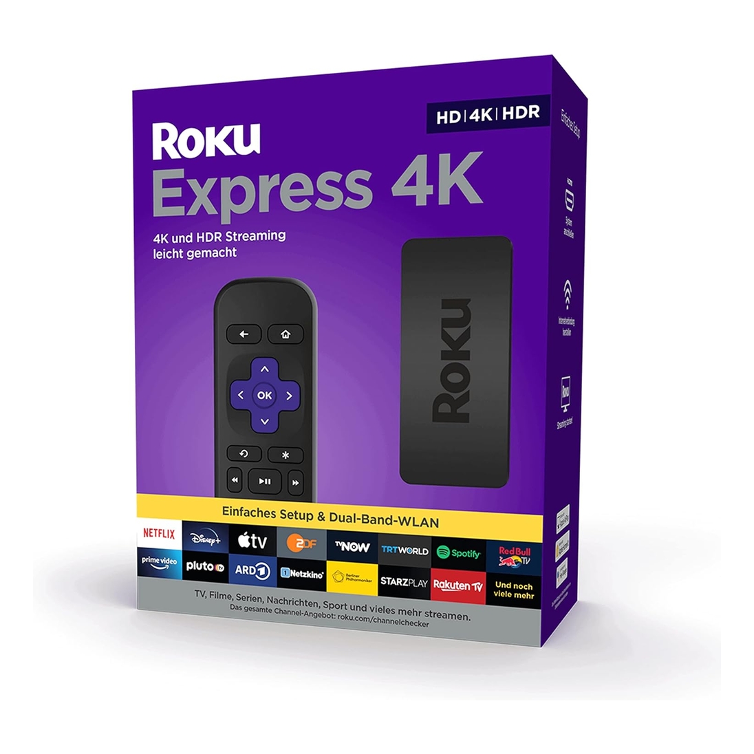 Roku Express HD Brillant 4K Picture & Vivid HDR Colour Streaming Media Player