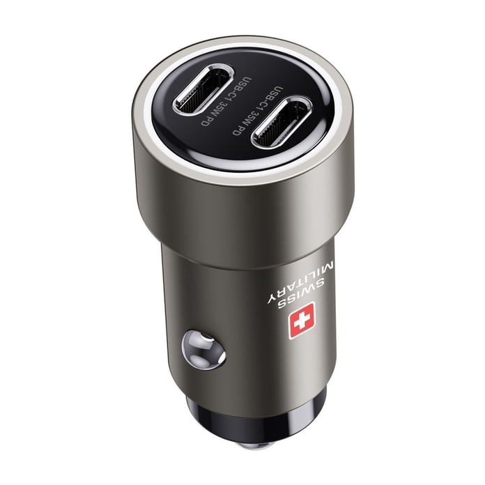 Swiss Military 70W PD Car Charger With Dual USB-C Ports