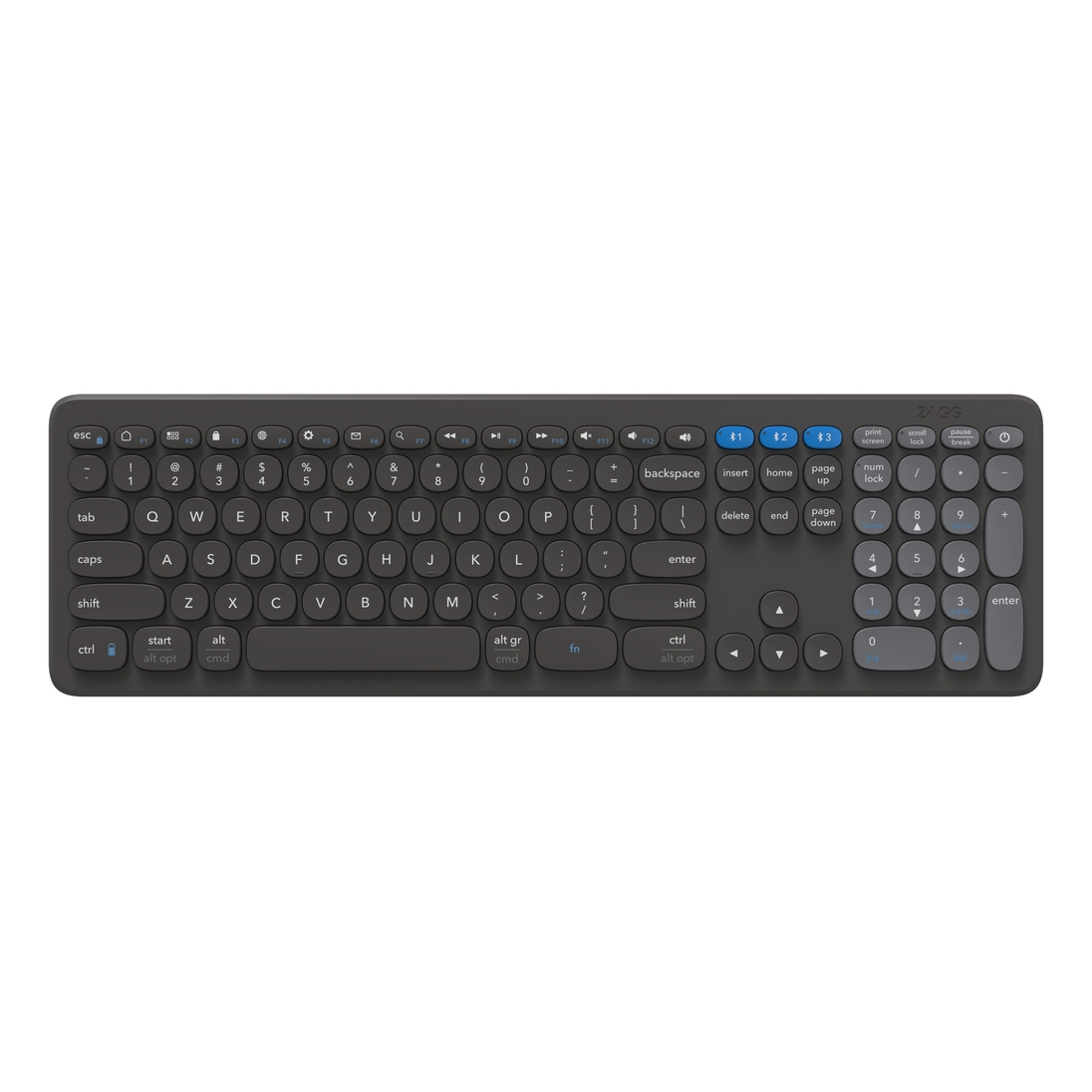 ZAGG Pro Keyboard 17 Multi-pairing Full Size Keyboard with Wireless Charging - Black (English)