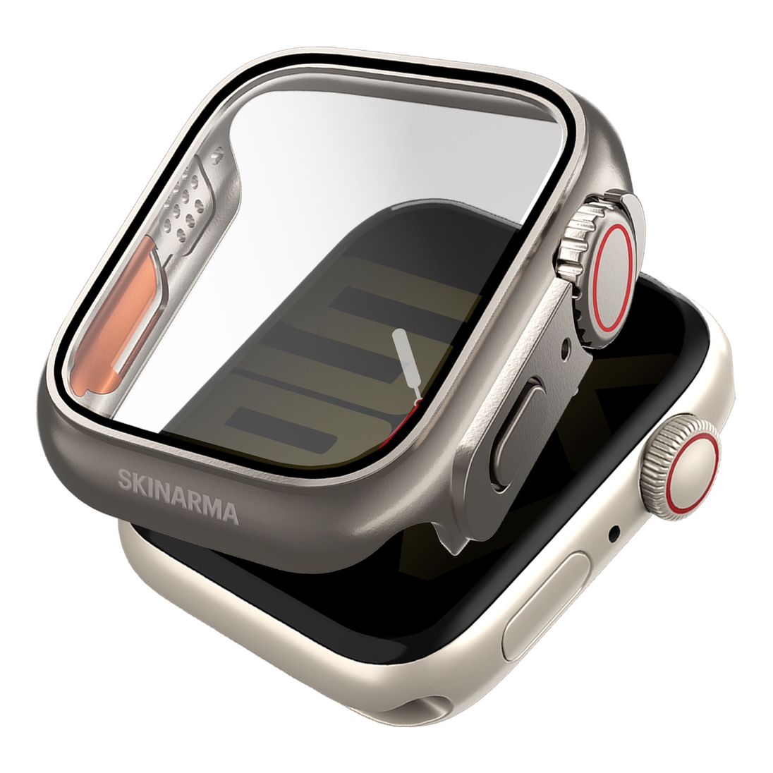 Skinarma Gado Pro Apple Watch 9H Glass Shield With Digital Crown Protection 42Mm - Titanium